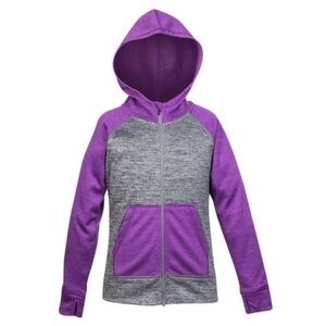 HEAD purple and grey athletic hooded full zip jacket size small 7/8